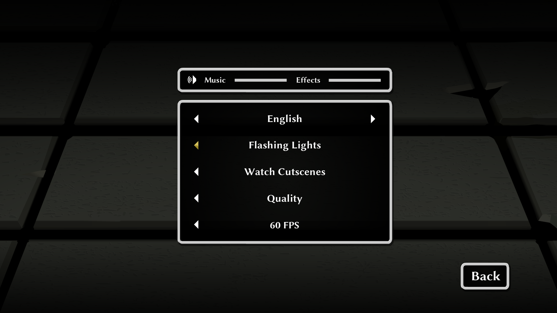 Show Flashing Lights Option Show Flashing Lights Option